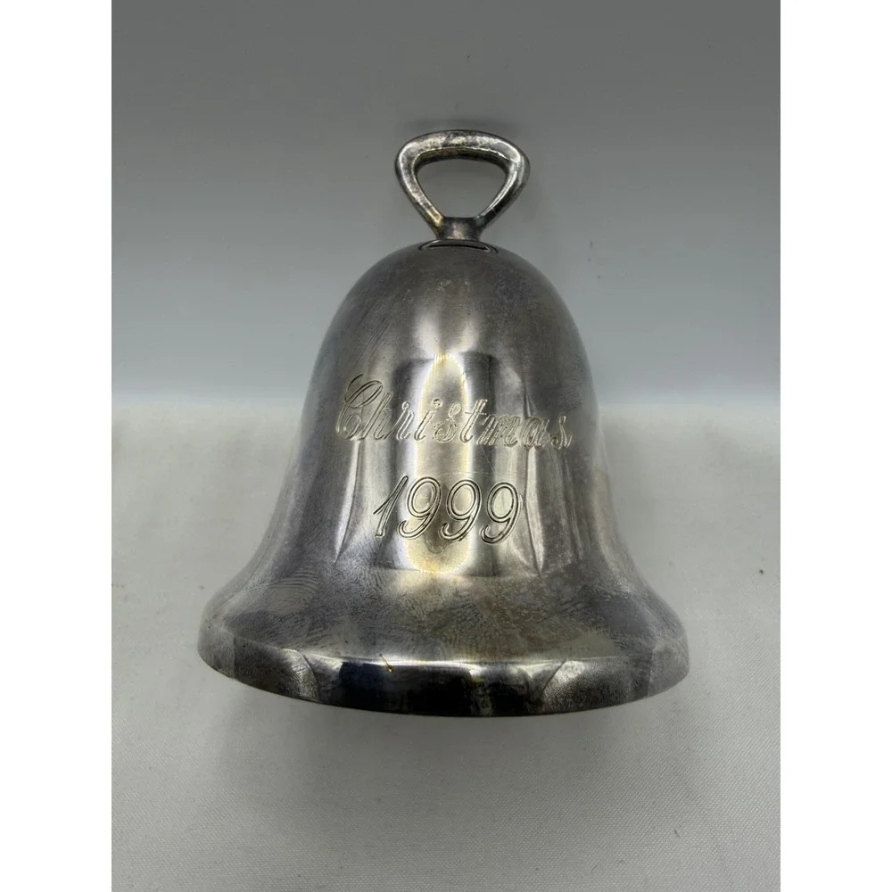 Vintage 1999 Reed & Barton Sliver Plated Christmas Bell Ornament